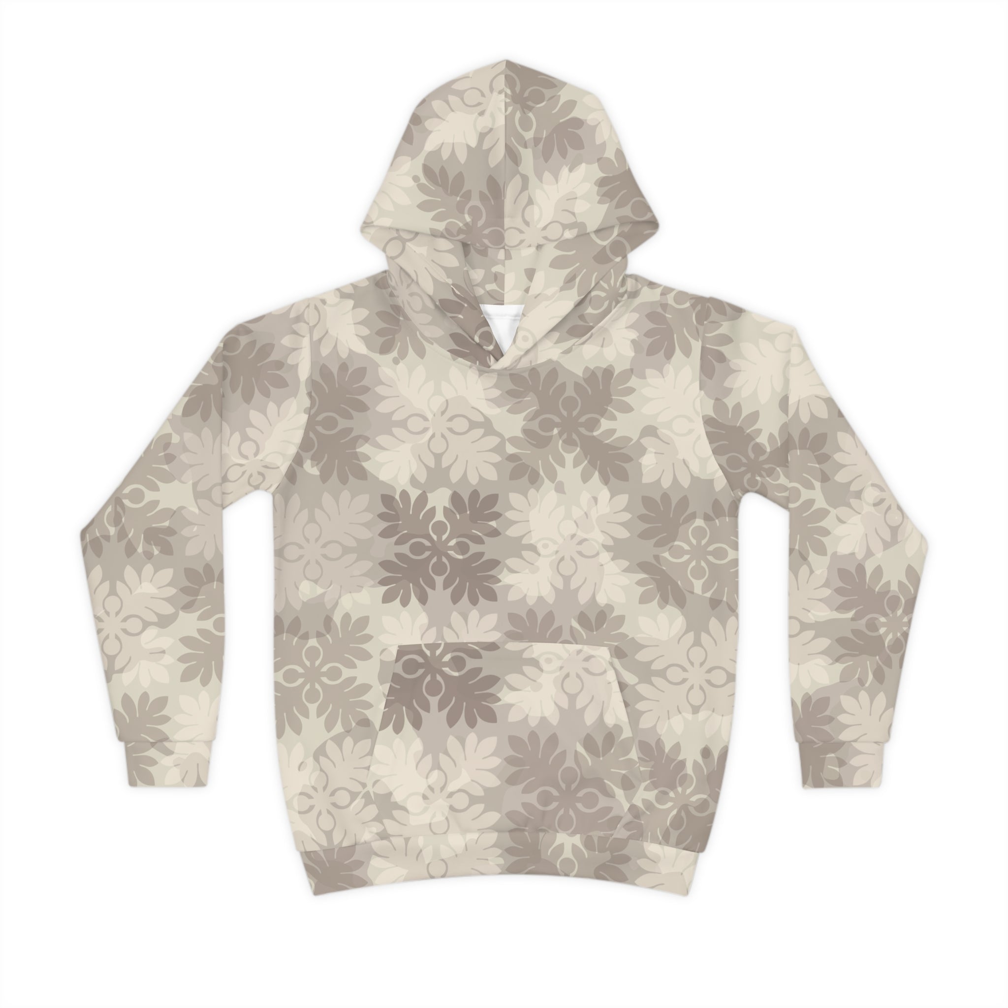 Keiki ‘Ulu Quilt Camo Hoodie (Beige)