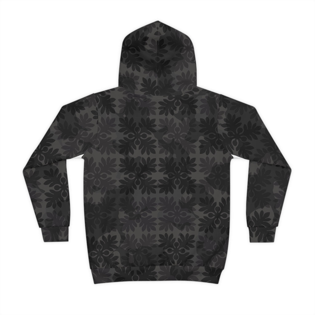 Keiki ‘Ulu Quilt Camo Hoodie (Black)