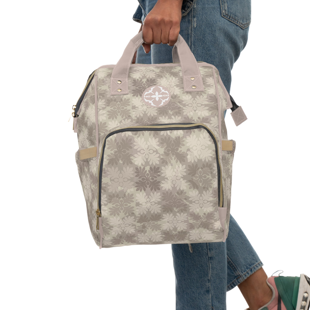 ‘Ulu Quilt Camo Diaper Bag (Pink)