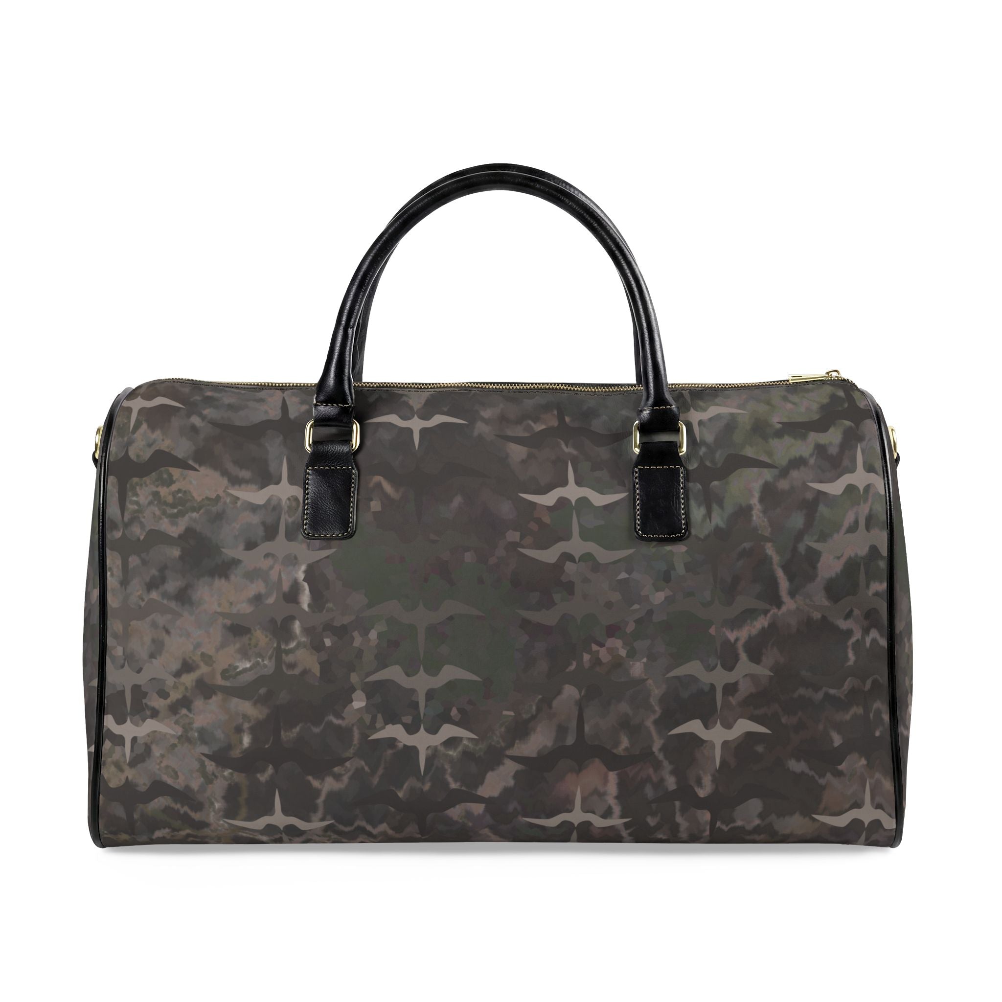 ʻIwa ʻĀina Camo Leather Travel Bag