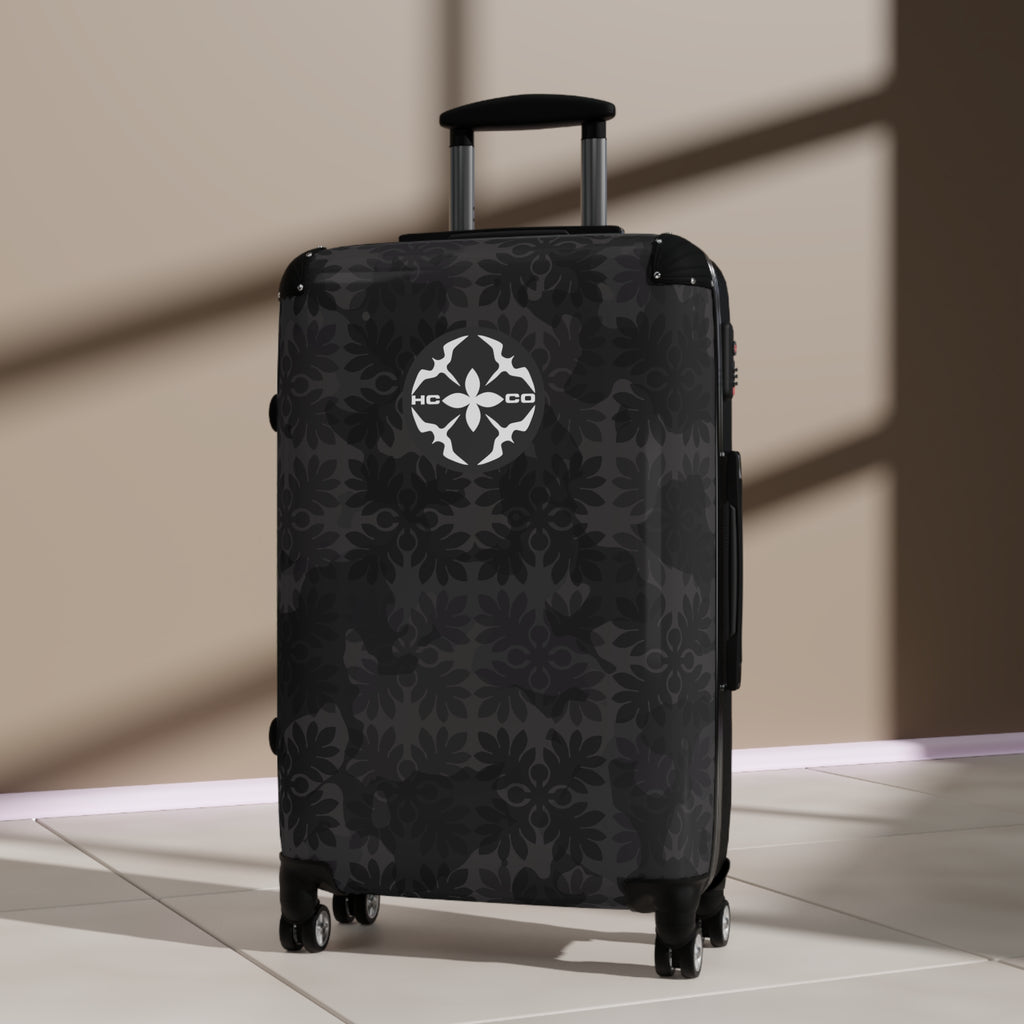 ʻUlu Quilt Camo Suitcase (Black)