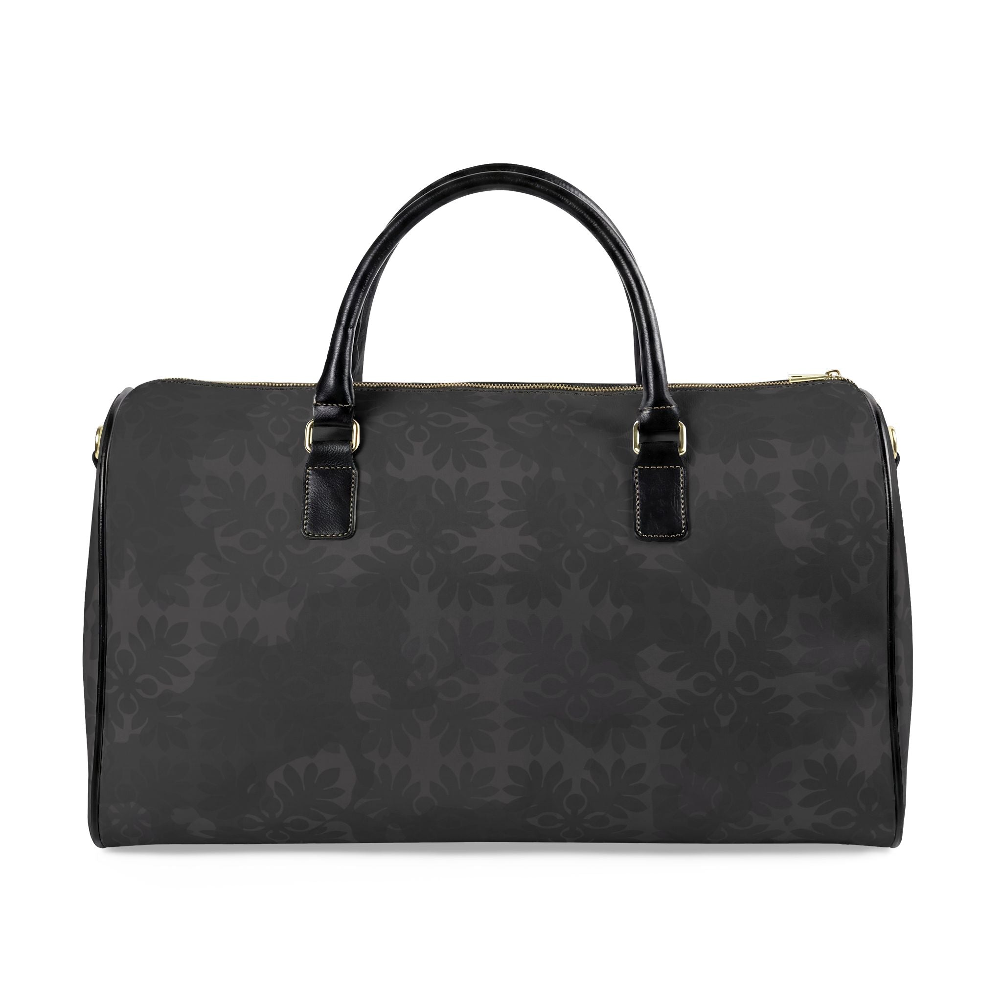 ‘Ulu Quilt Camo Leather Travel Bag (Black)