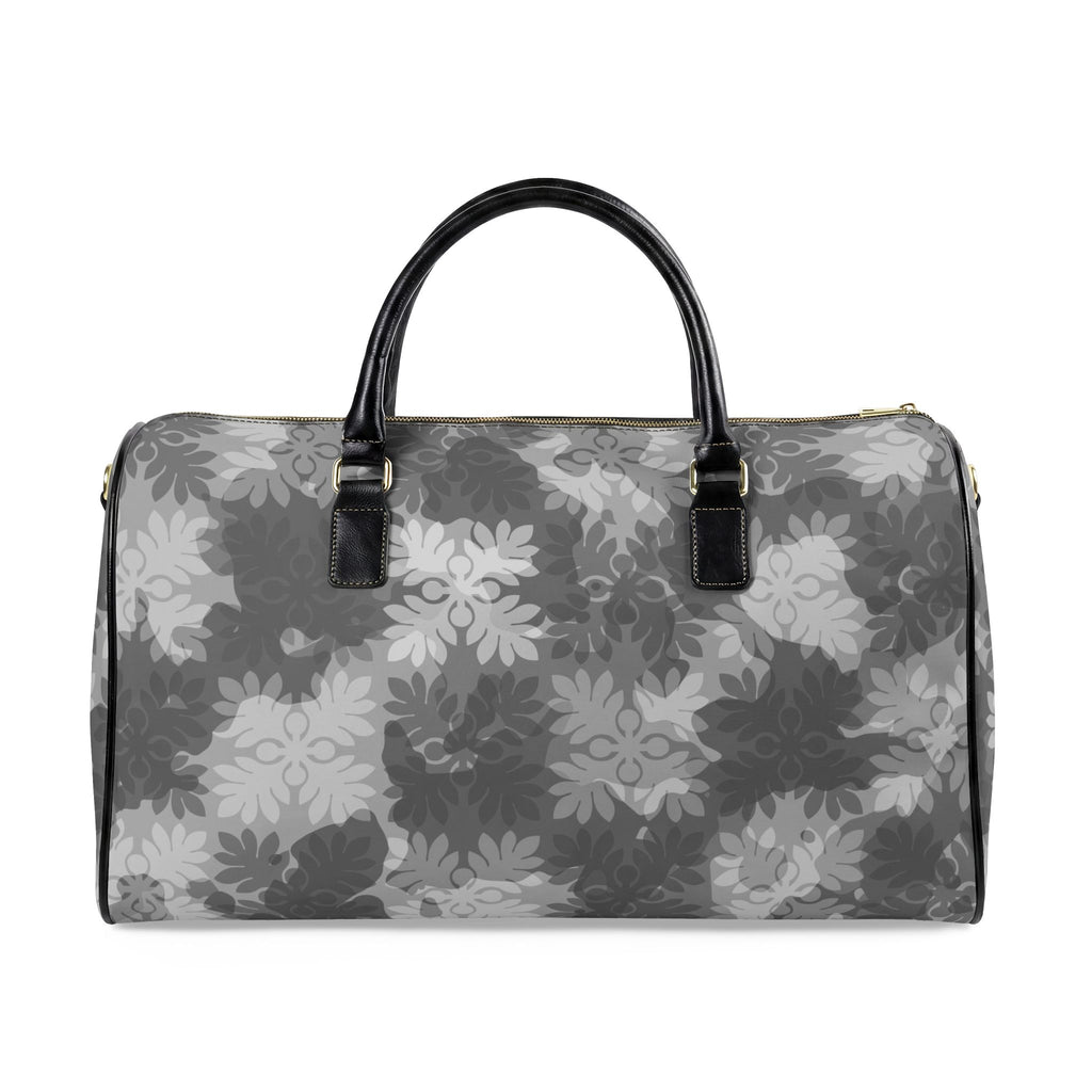 ‘Ulu Quilt Camo Leather Travel Bag (Gray)