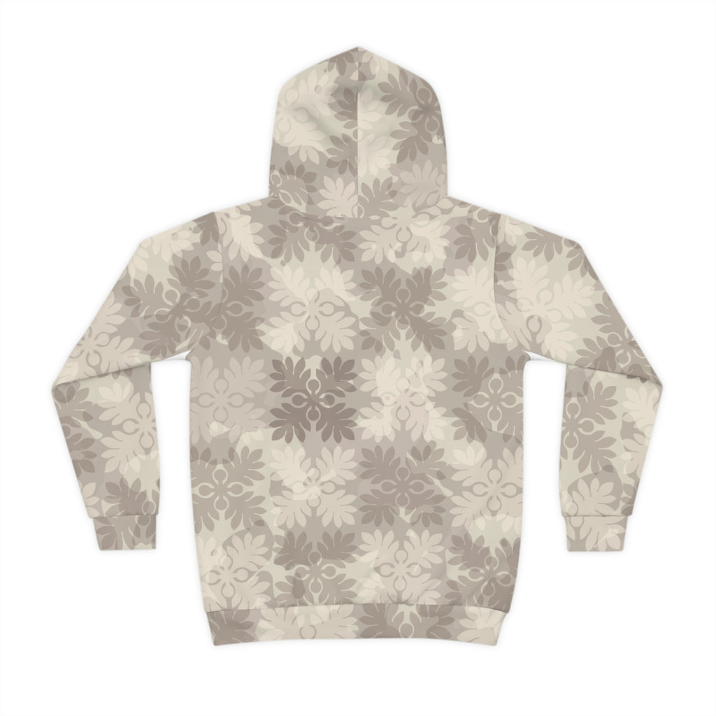 Keiki ‘Ulu Quilt Camo Hoodie (Beige)
