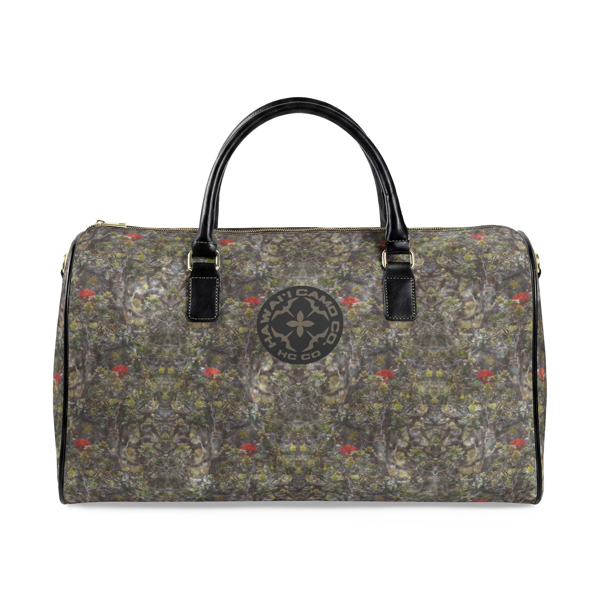 ʻŌhiʻa Camo Leather Travel Bag
