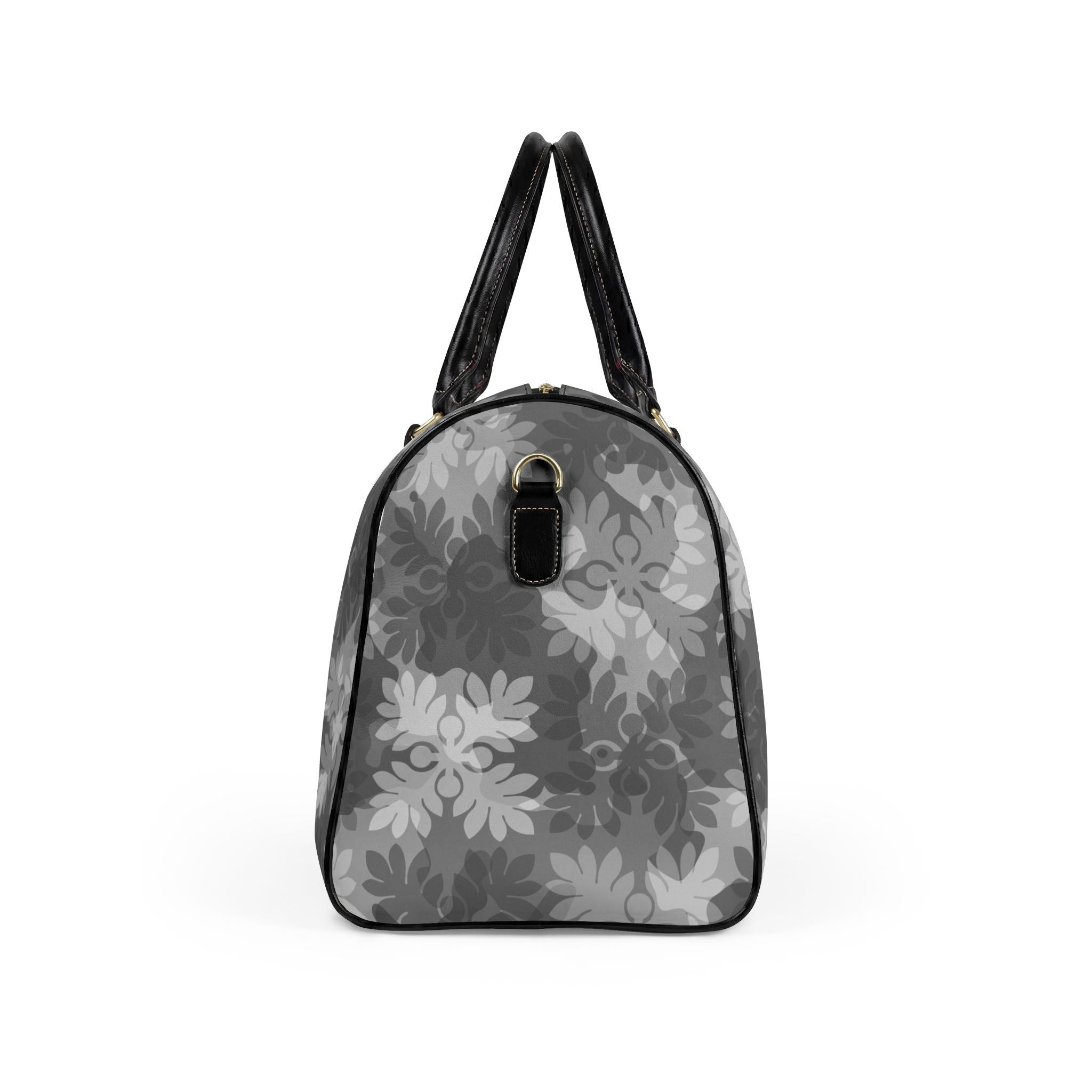 ‘Ulu Quilt Camo Leather Travel Bag (Gray)