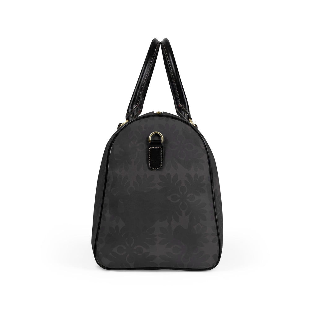‘Ulu Quilt Camo Leather Travel Bag (Black)