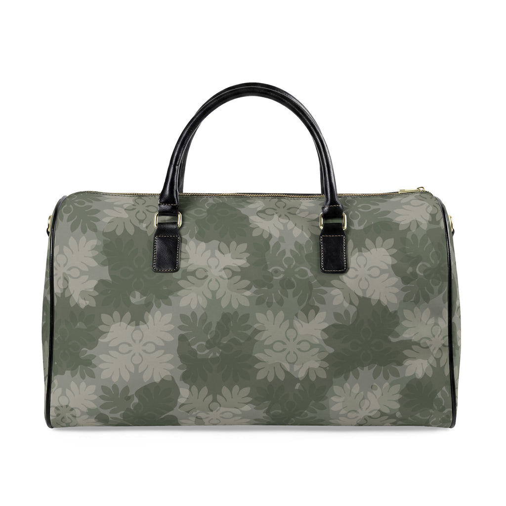 ‘Ulu Quilt Camo Leather Travel Bag (Green)