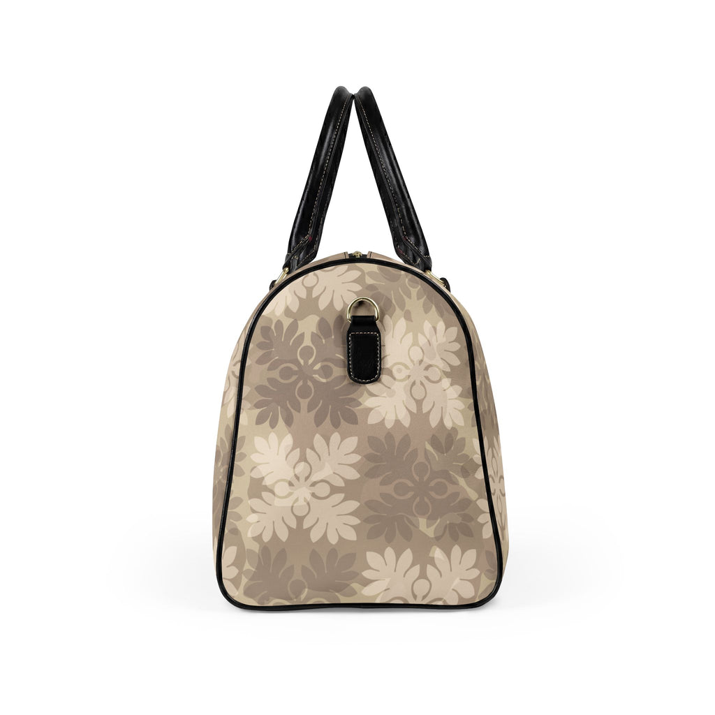 ‘Ulu Quilt Camo Leather Travel Bag (Hapa Hunney)