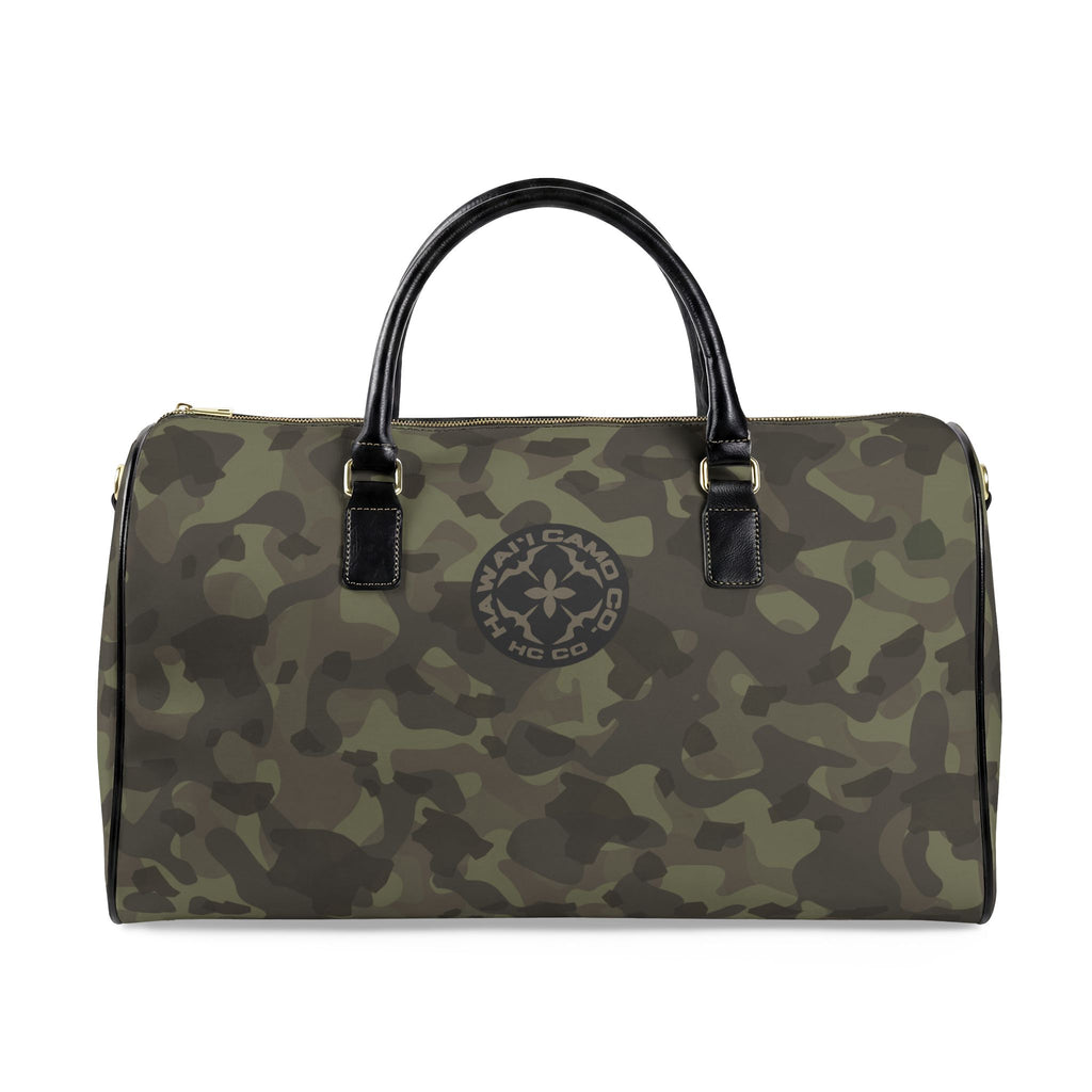 Hawaiʻi Island Chain Camo Leather Travel Bag