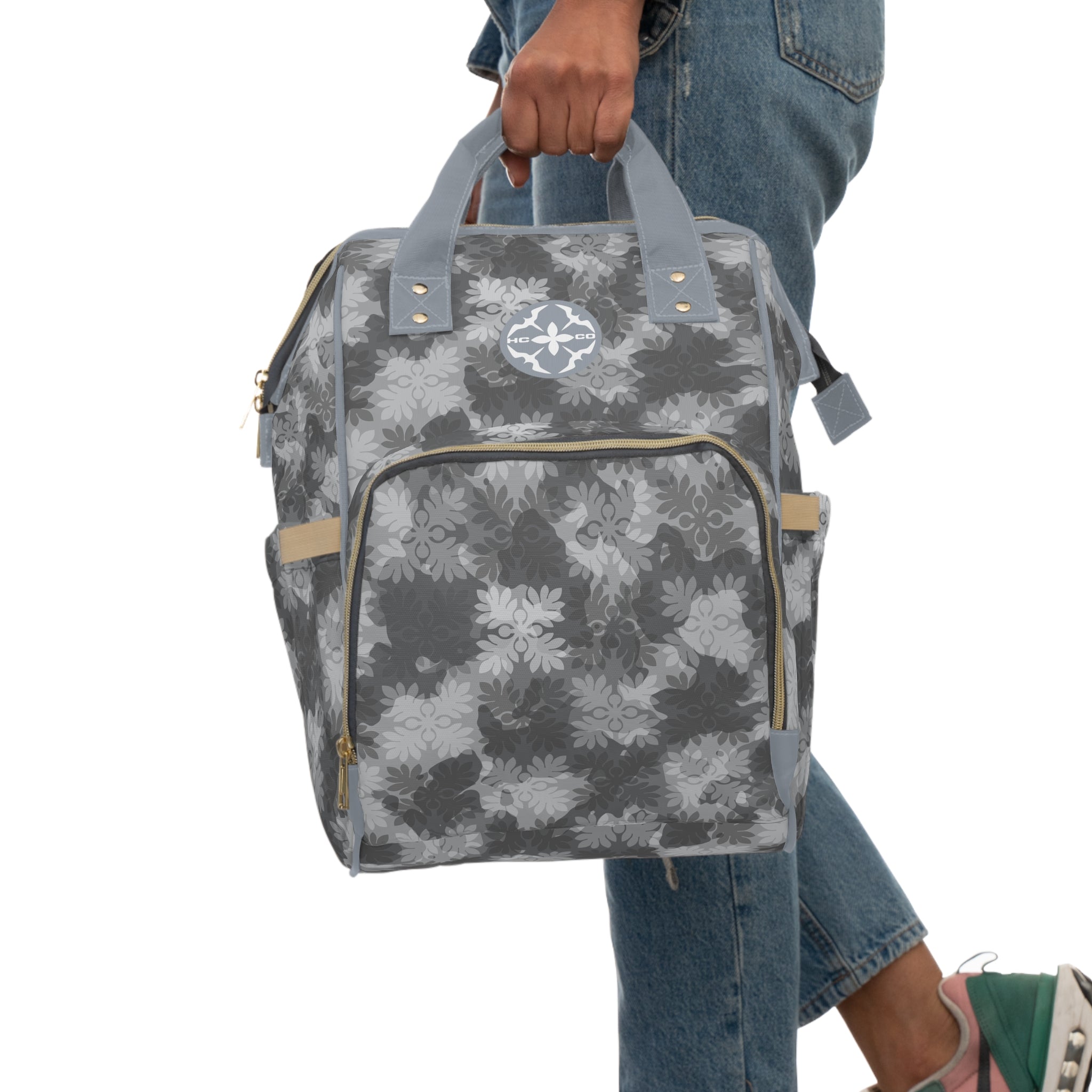 ‘Ulu Quilt Camo Diaper Bag (Blue)