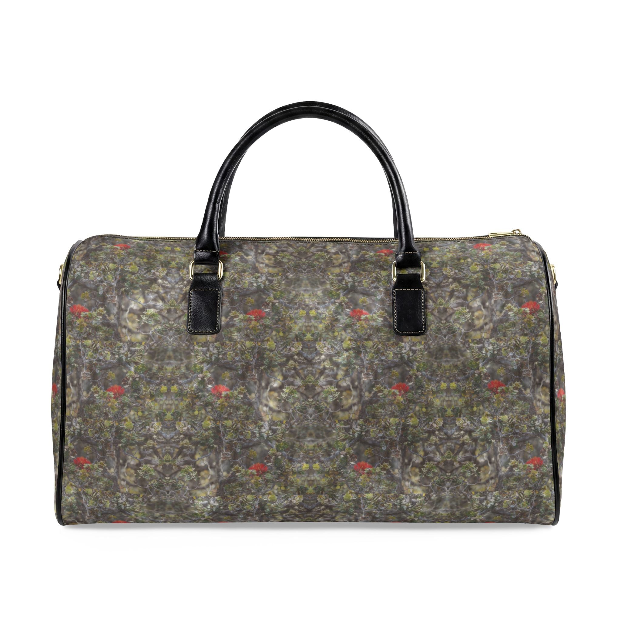 ʻŌhiʻa Camo Leather Travel Bag