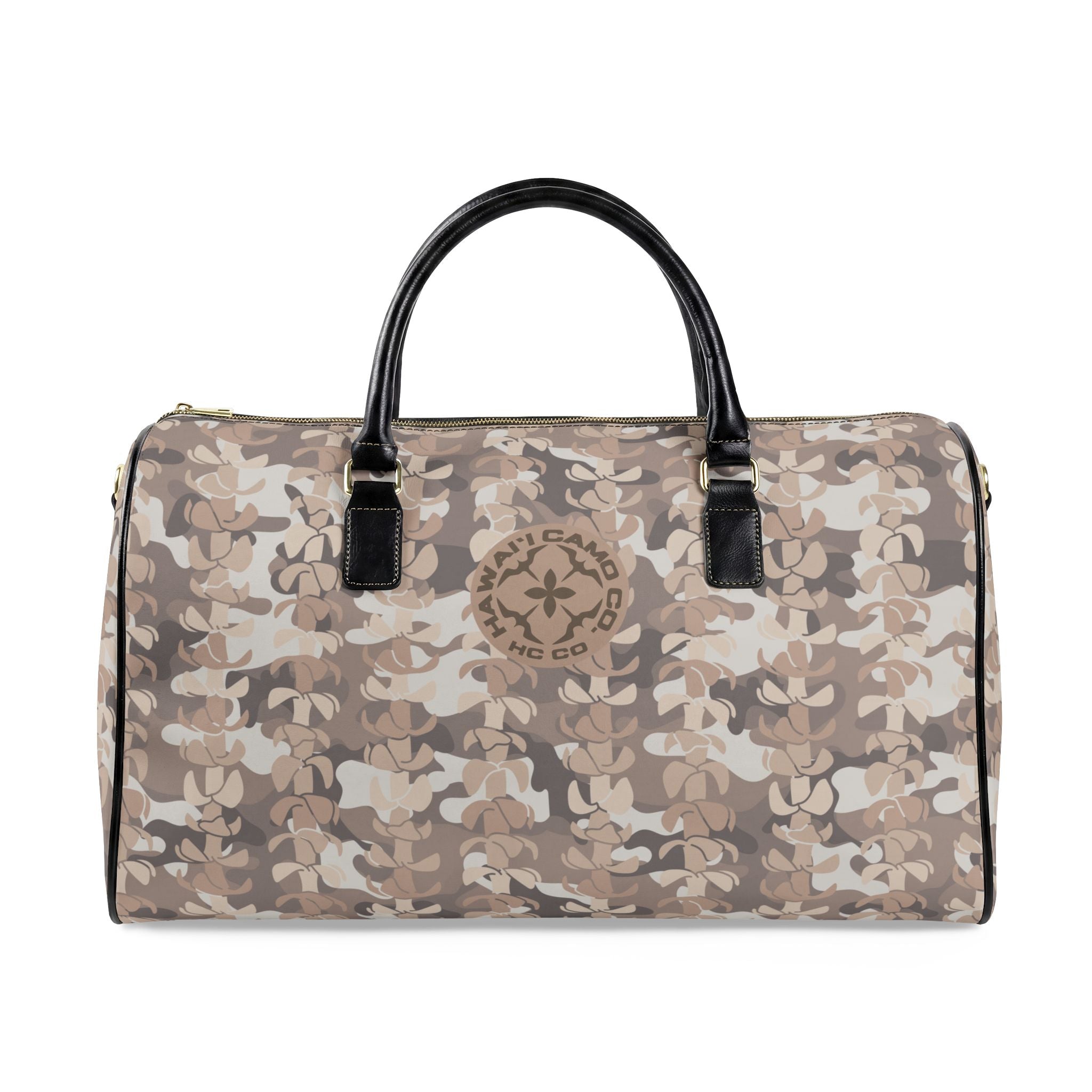 Puakenikeni Camo Leather Travel Bag