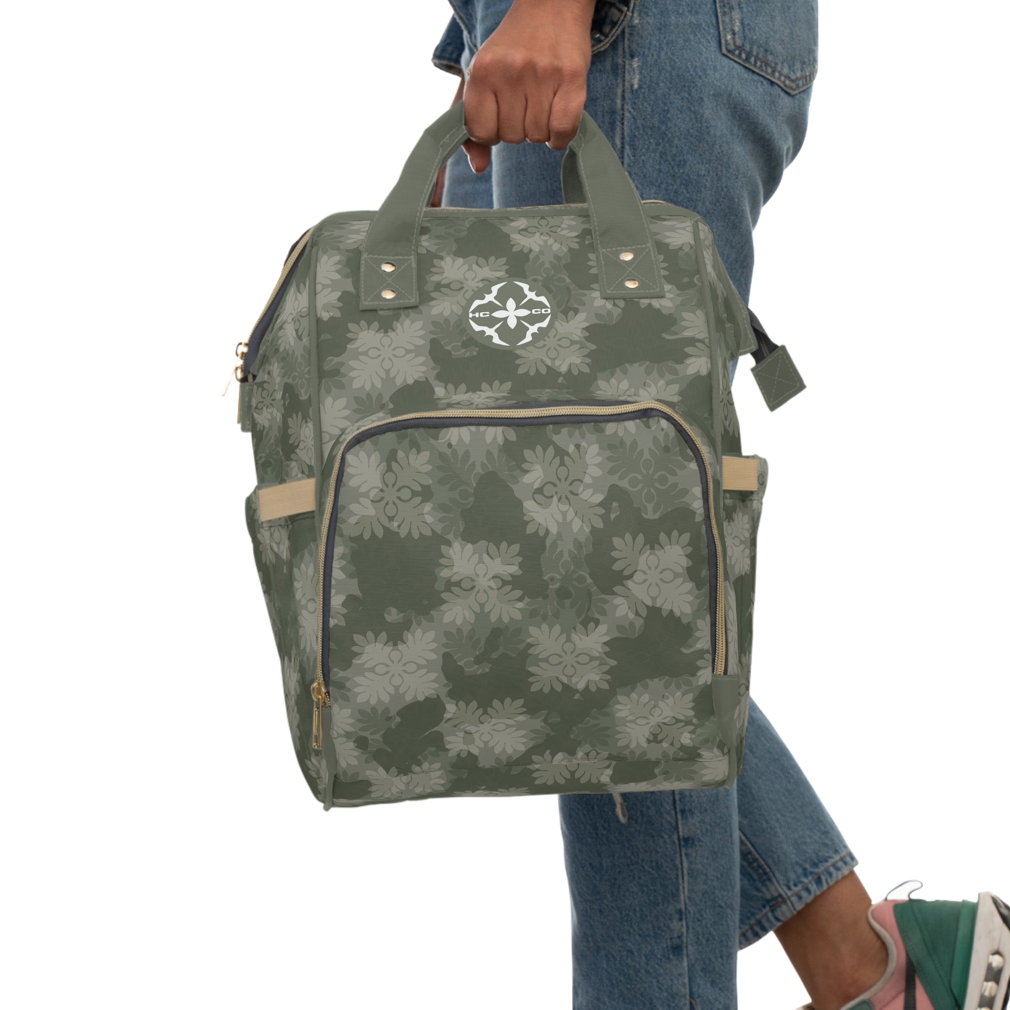 ‘Ulu Quilt Camo Diaper Bag (Green)