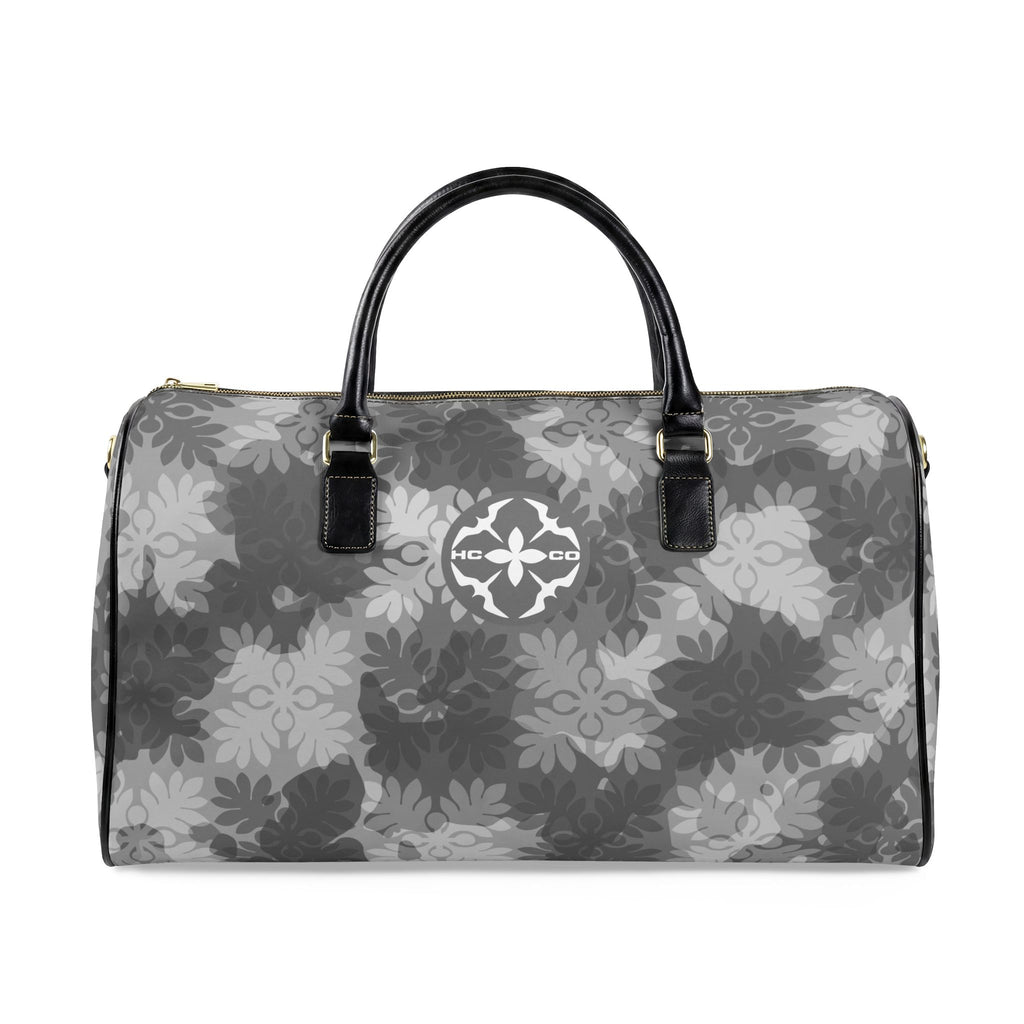 ‘Ulu Quilt Camo Leather Travel Bag (Gray)