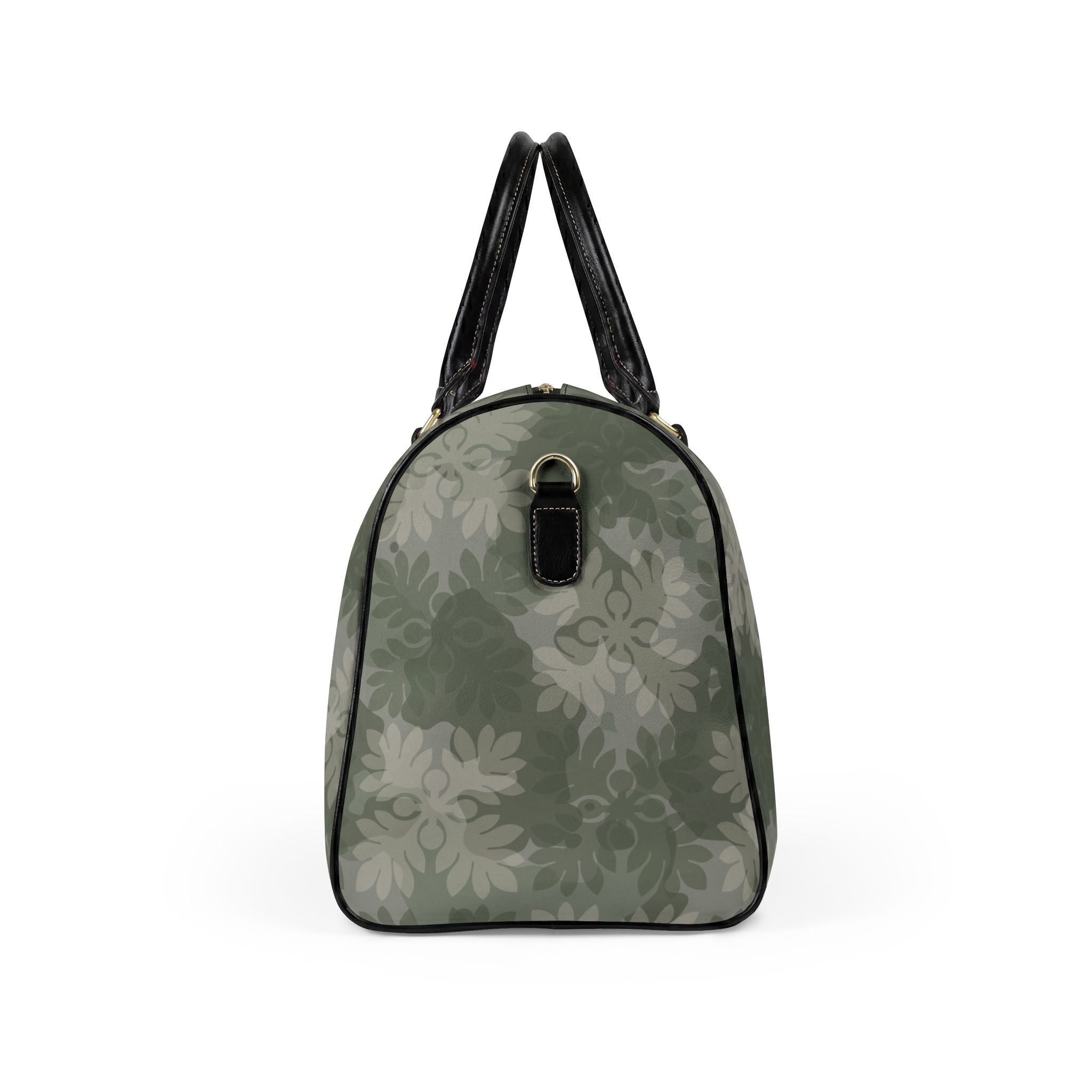 ‘Ulu Quilt Camo Leather Travel Bag (Green)