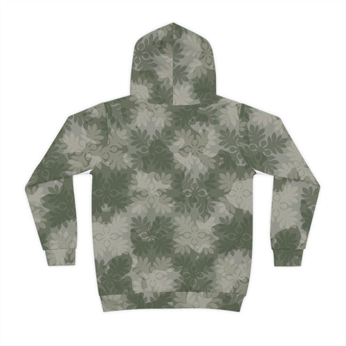 Keiki ʻUlu Quilt Camo Hoodie (Green)