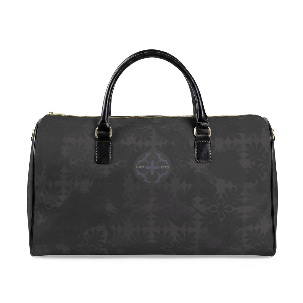 ‘Ulu Quilt Camo Leather Travel Bag (Black)