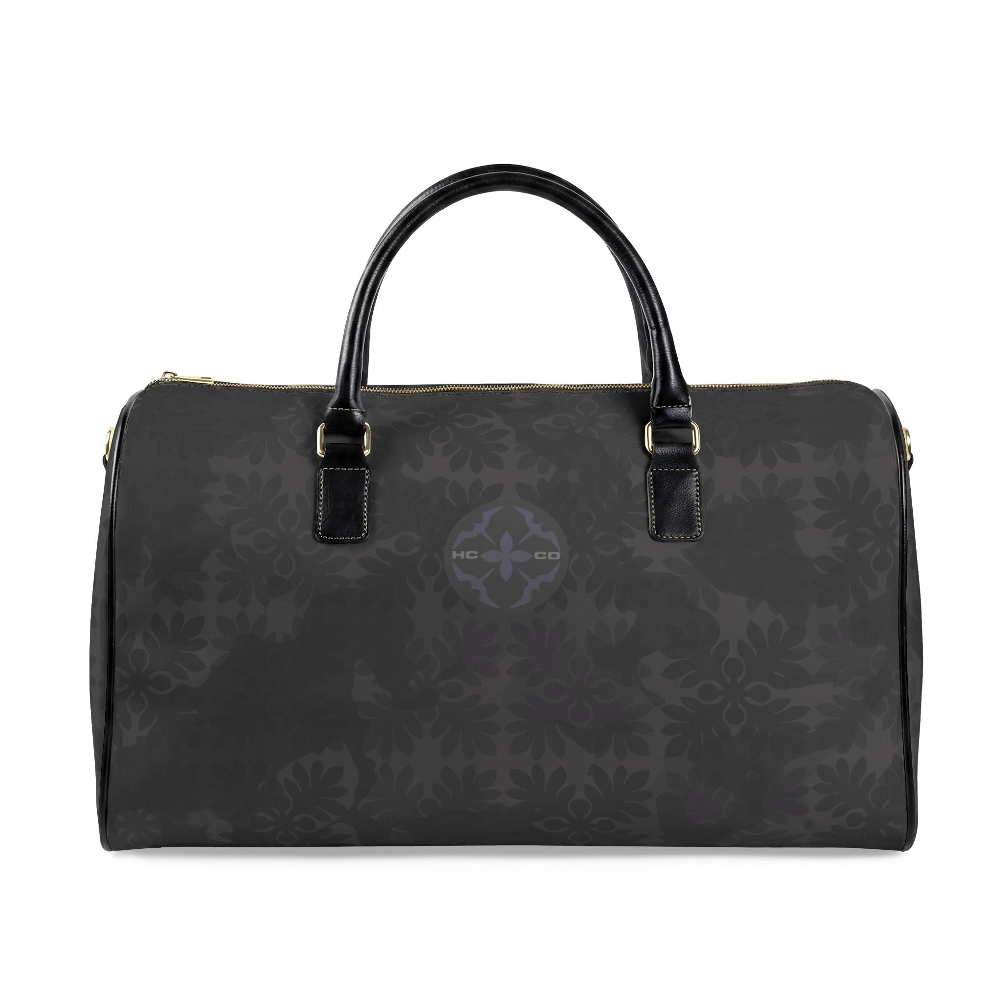 ‘Ulu Quilt Camo Leather Travel Bag (Black)