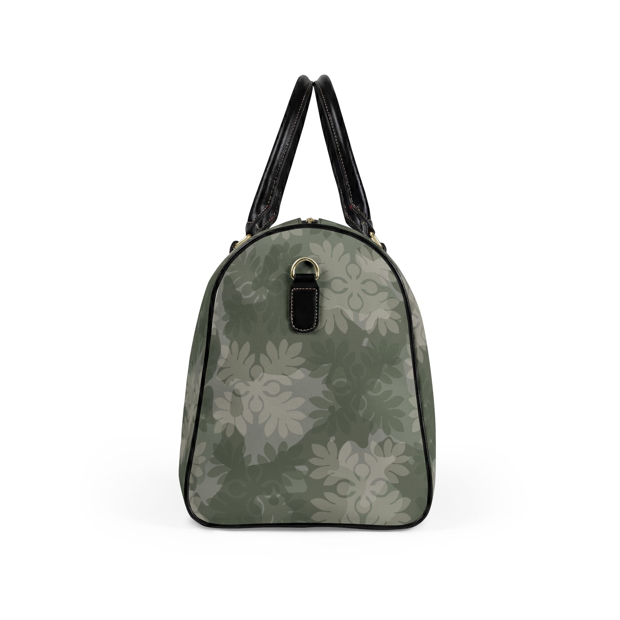 ‘Ulu Quilt Camo Leather Travel Bag (Green)