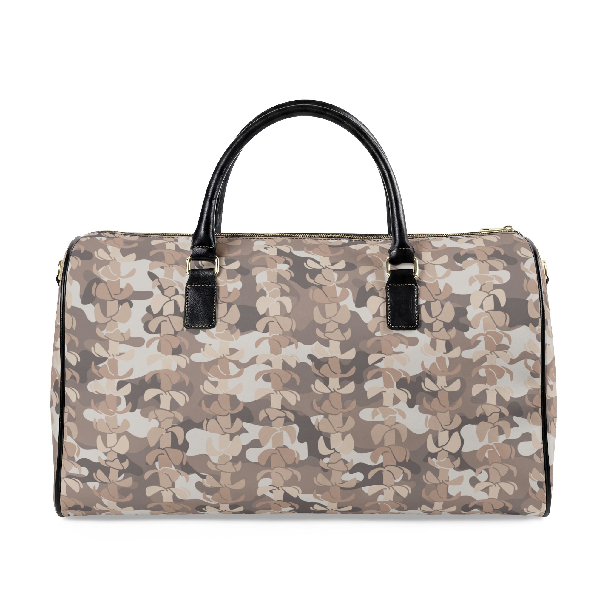 Puakenikeni Camo Leather Travel Bag