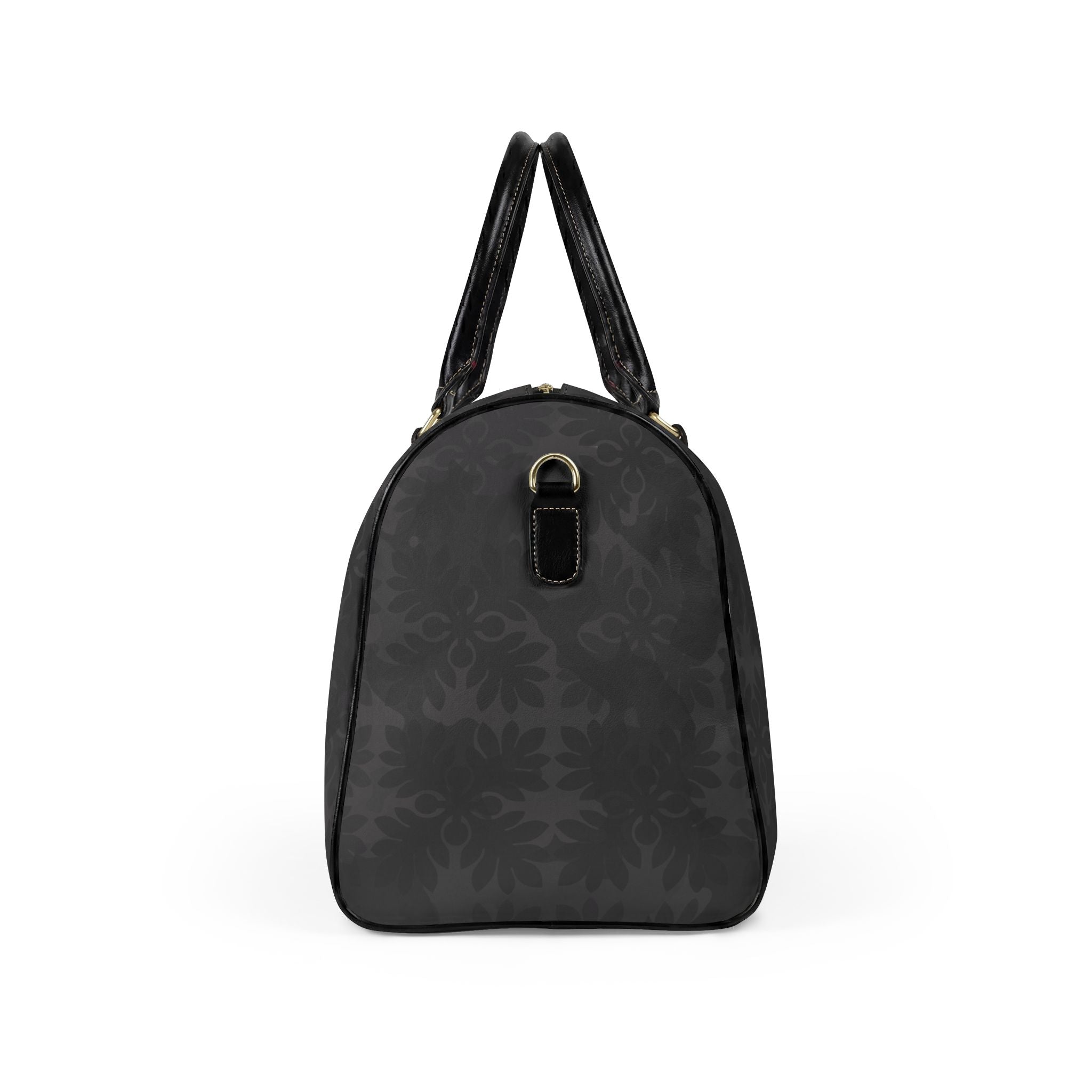 ‘Ulu Quilt Camo Leather Travel Bag (Black)