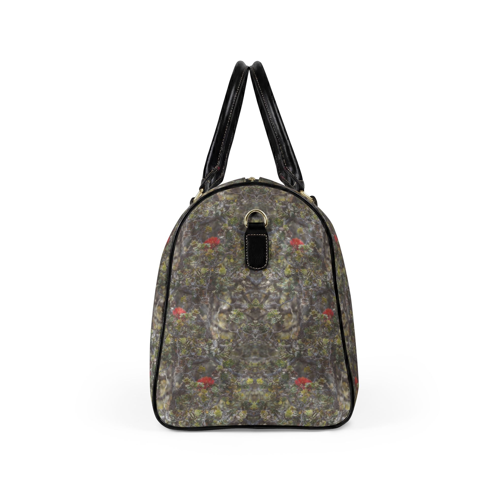 ʻŌhiʻa Camo Leather Travel Bag