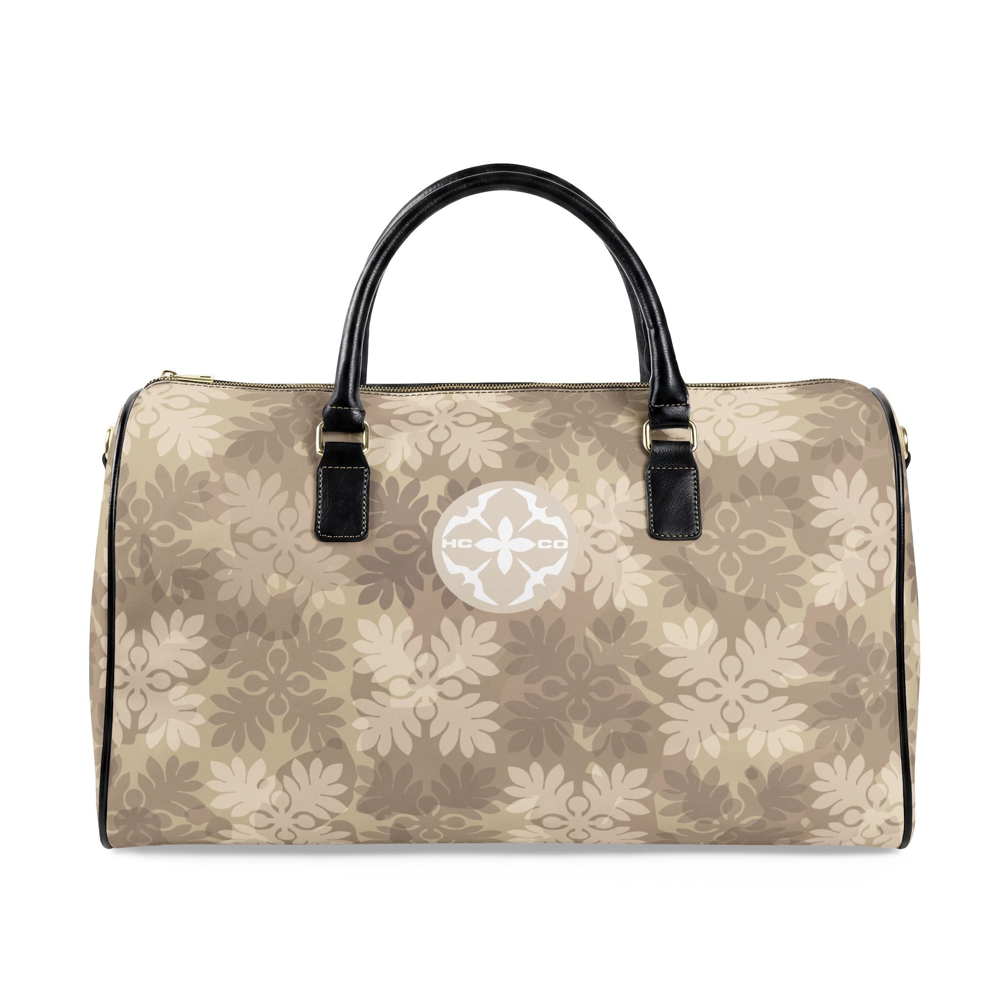 ‘Ulu Quilt Camo Leather Travel Bag (Hapa Hunney)