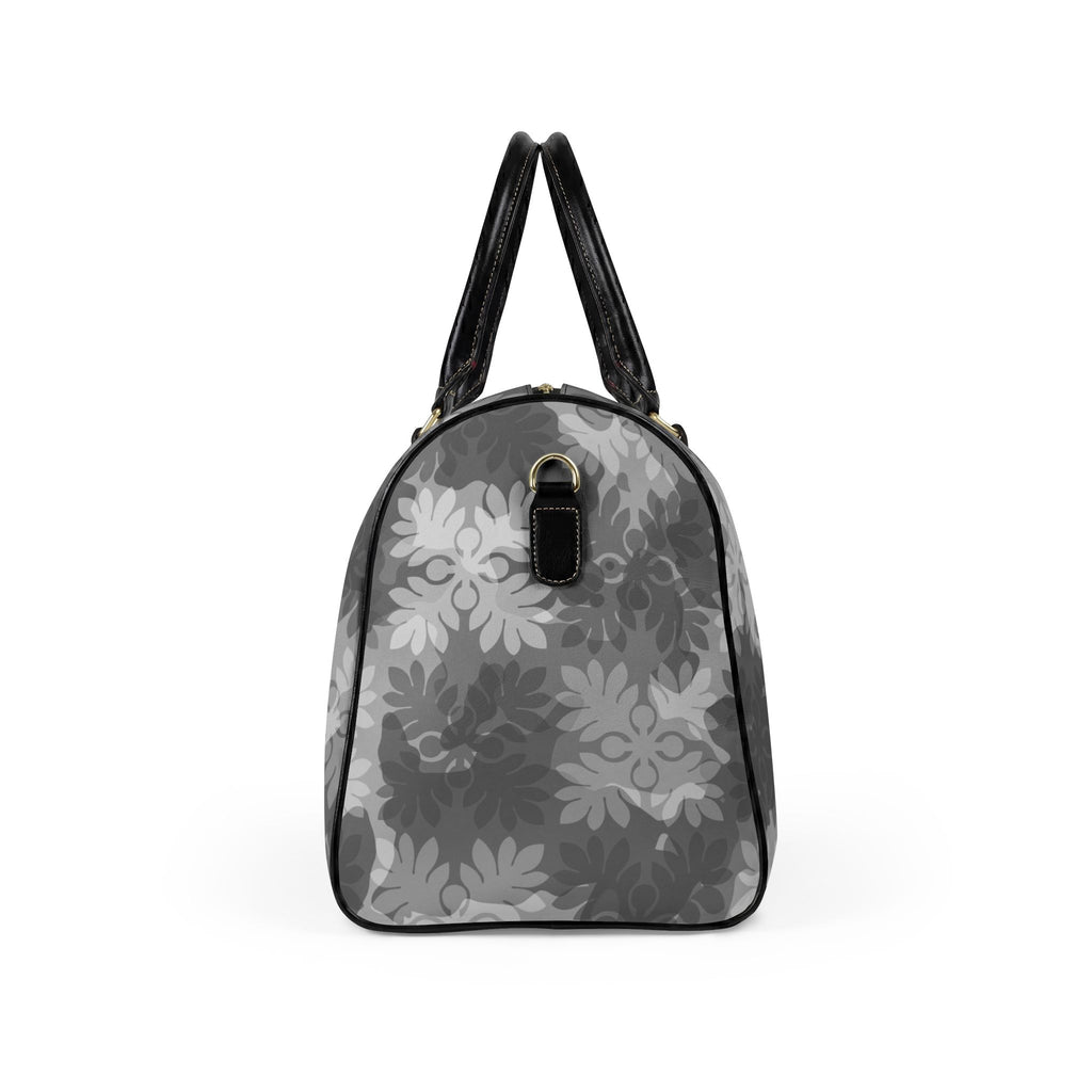 ‘Ulu Quilt Camo Leather Travel Bag (Gray)