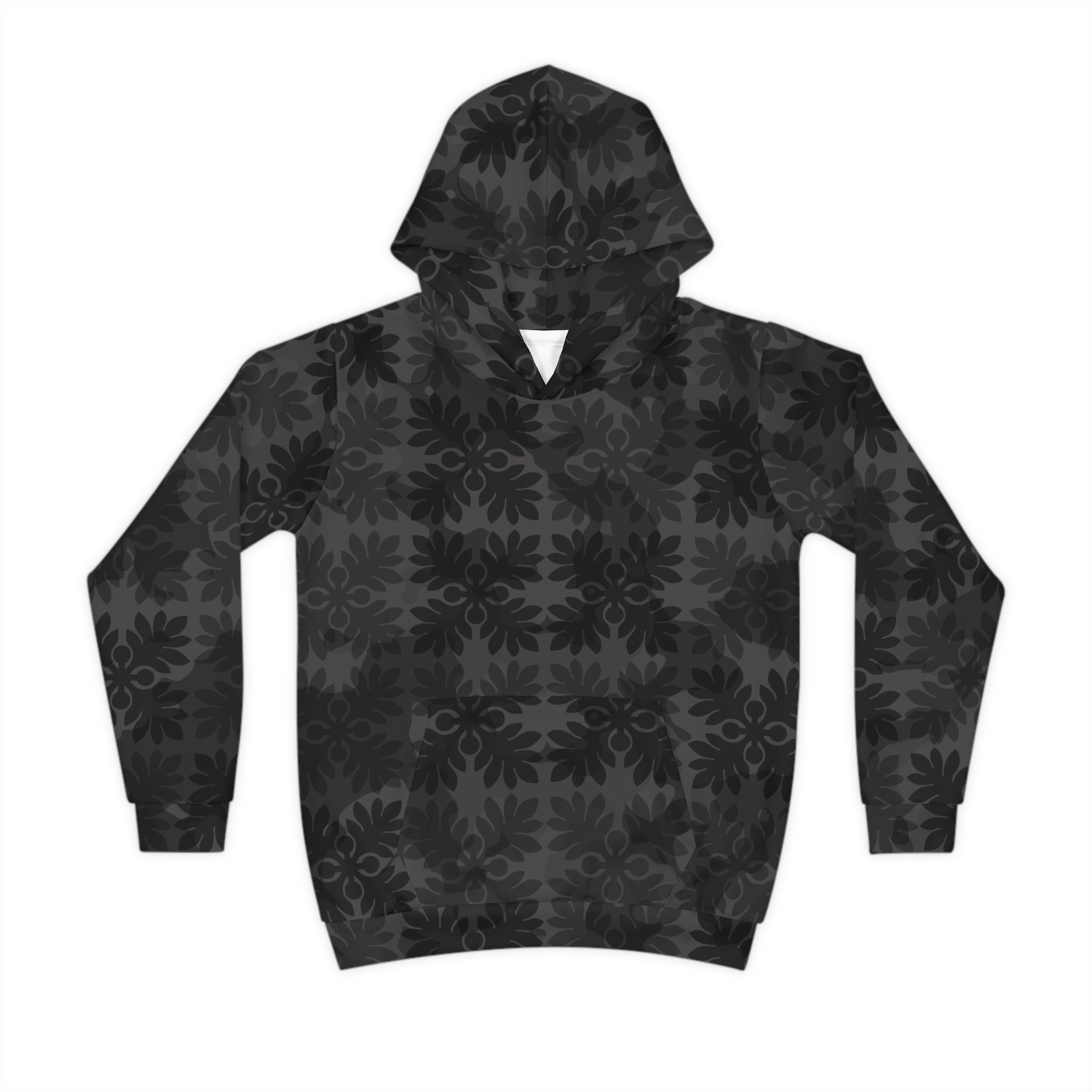 Keiki ‘Ulu Quilt Camo Hoodie (Black)
