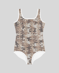Puakenikeni Camo Girls One-Piece Swimsuit (BRN)