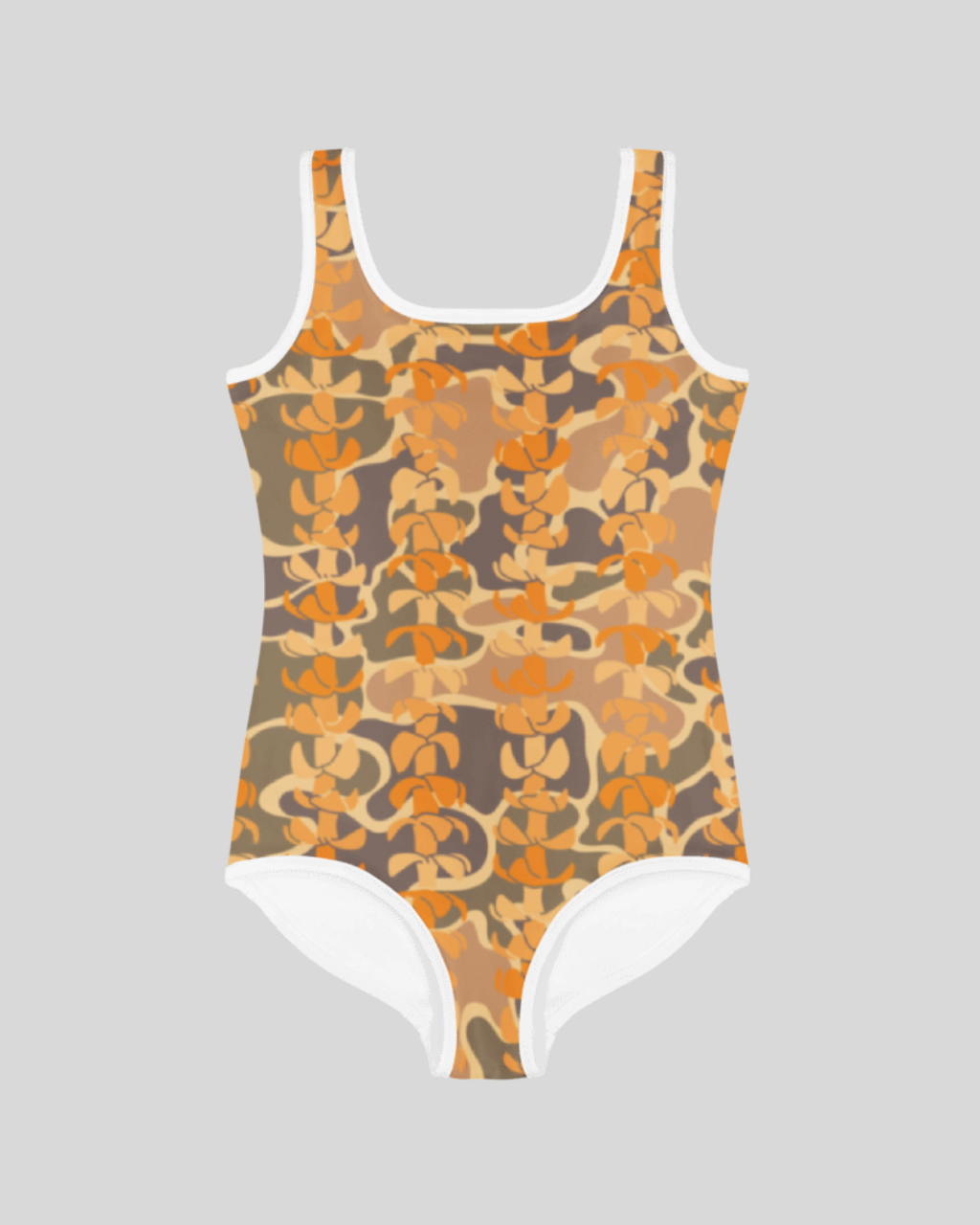 Puakenikeni Camo Girls One-Piece Swimsuit (ORG)