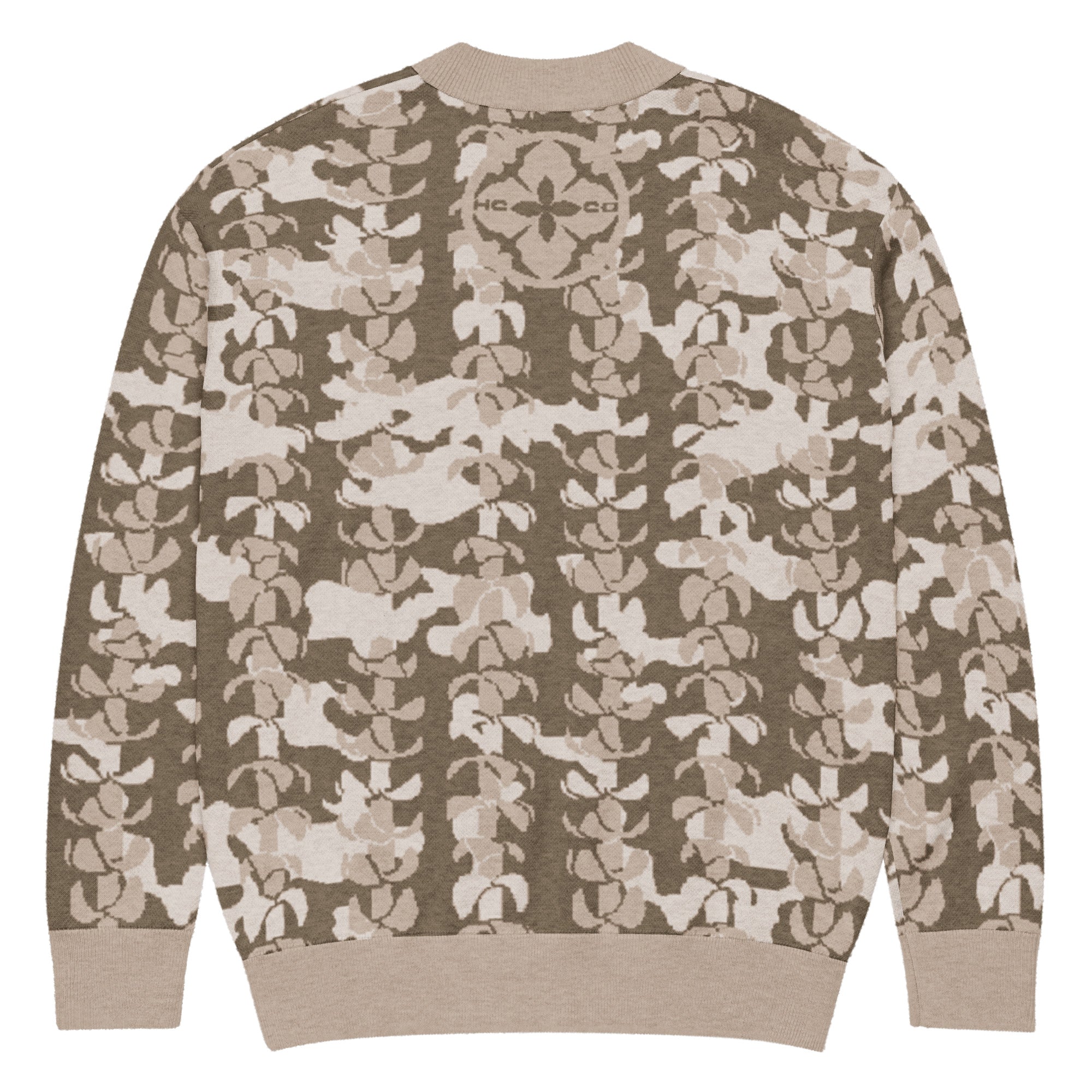 Puakenikeni Camo Knitted cardigan (Tan)