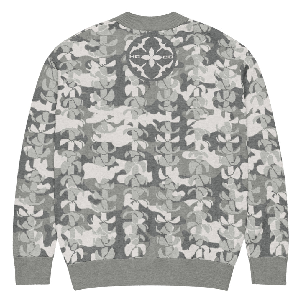 Puakenikeni Camo Knitted cardigan (Gray)