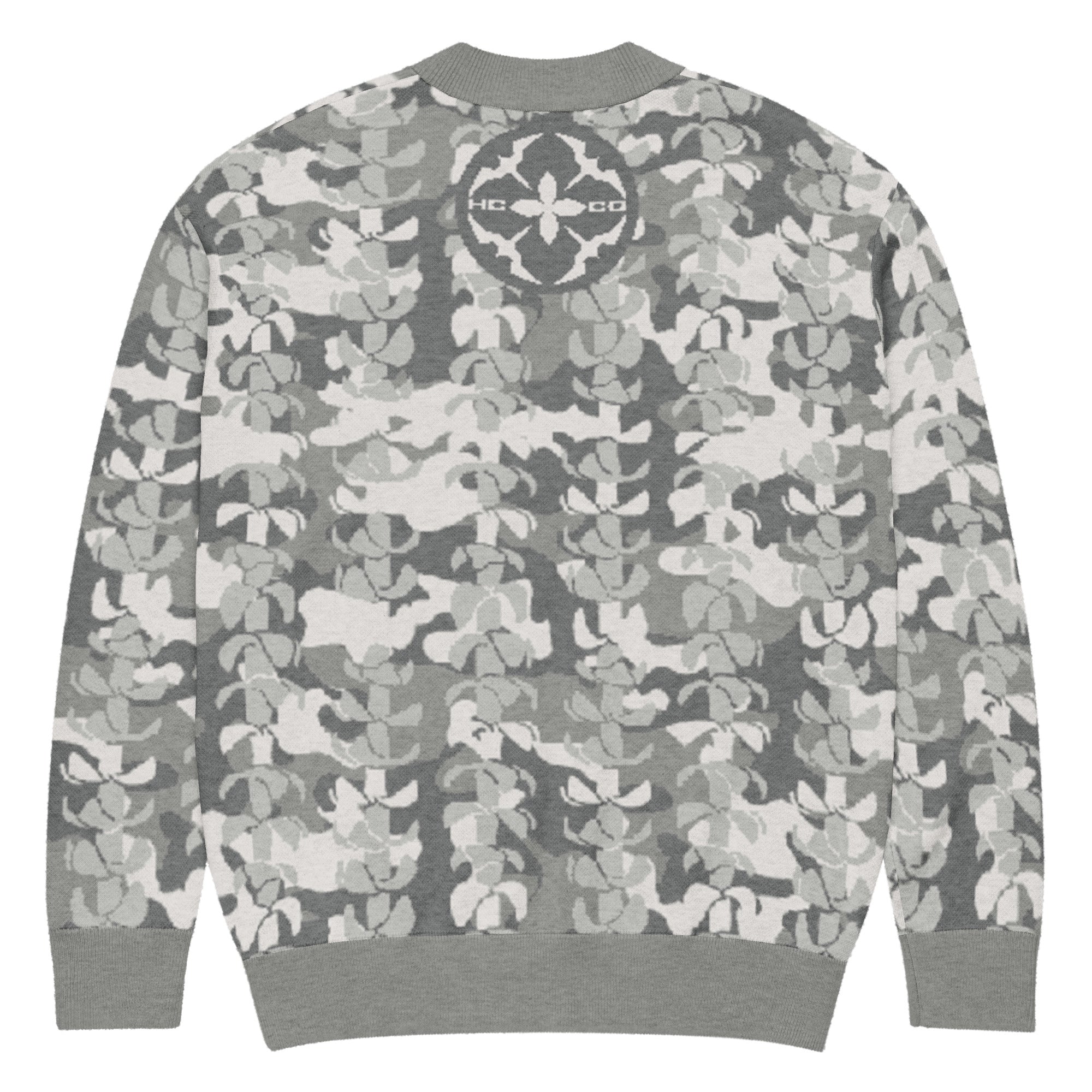 Puakenikeni Camo Knitted cardigan (Gray)