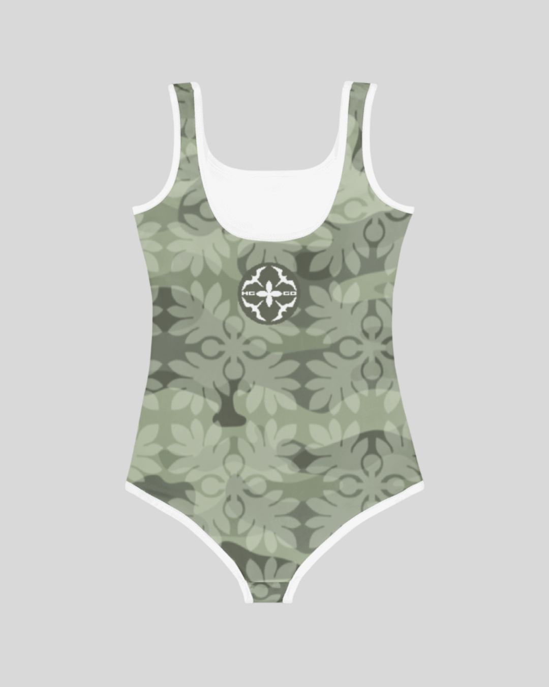 ʻUlu Camo Girls One-Piece Swimsuit (GRN)