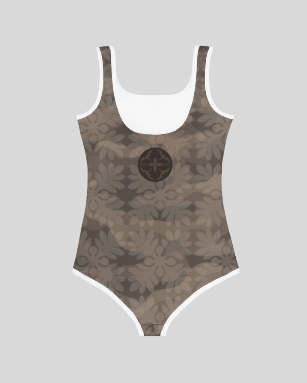 ʻUlu Camo Girls One-Piece Swimsuit (BRN)
