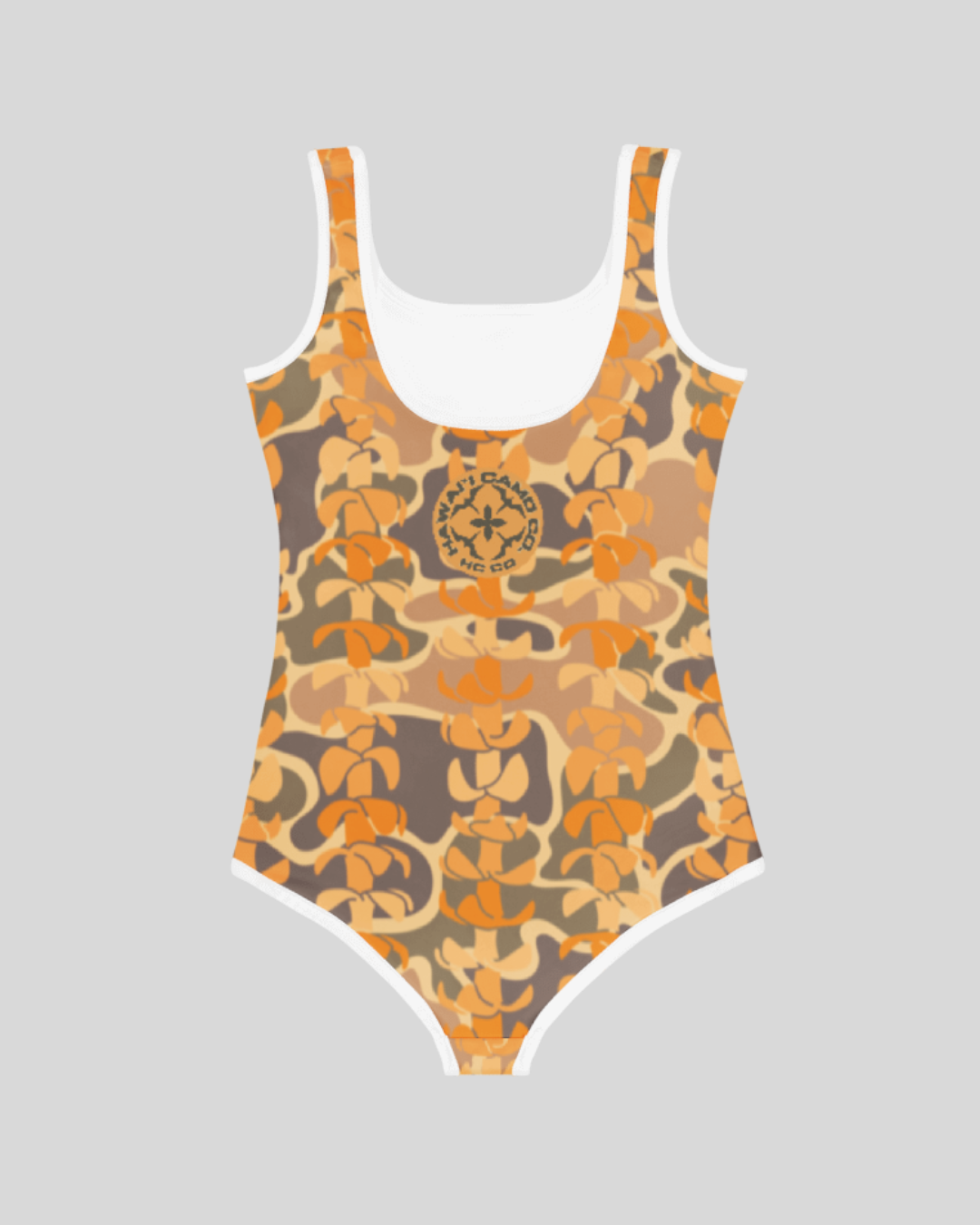 Puakenikeni Camo Girls One-Piece Swimsuit (ORG)